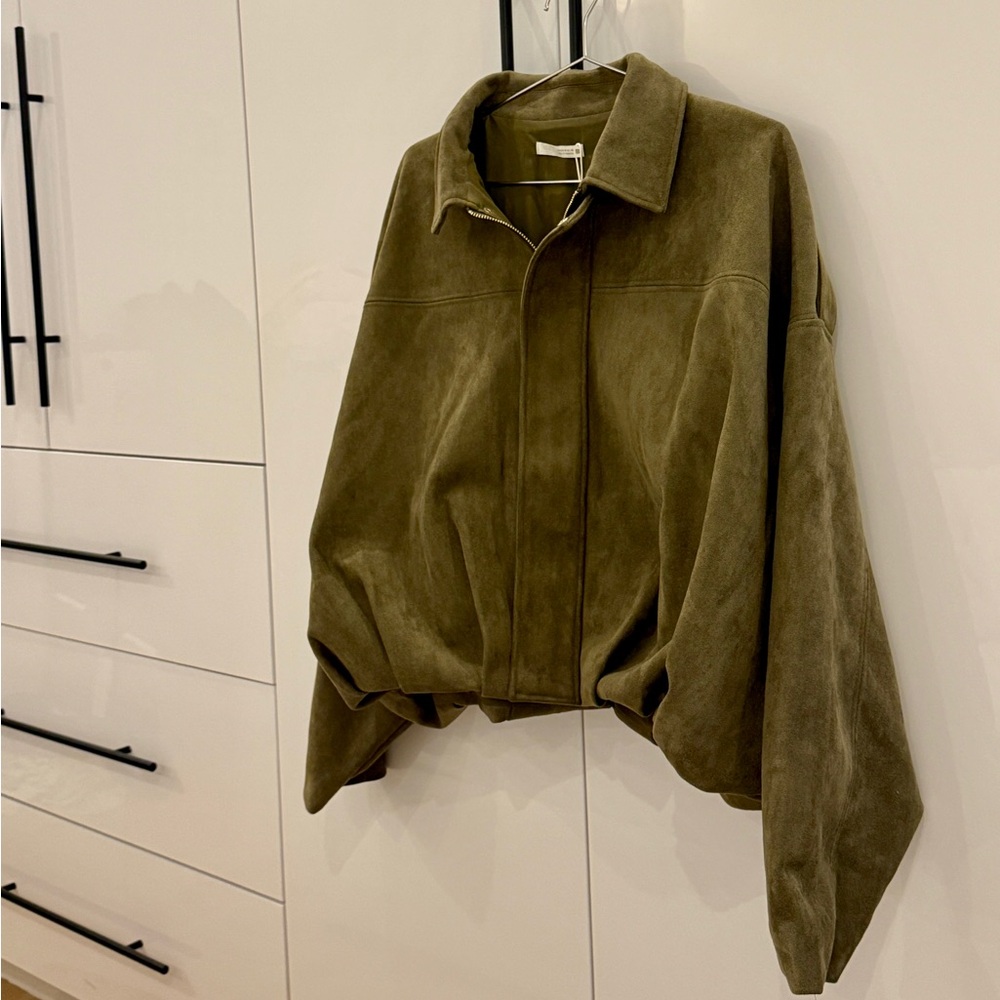 ZARA Faux Suede Bomber Size M